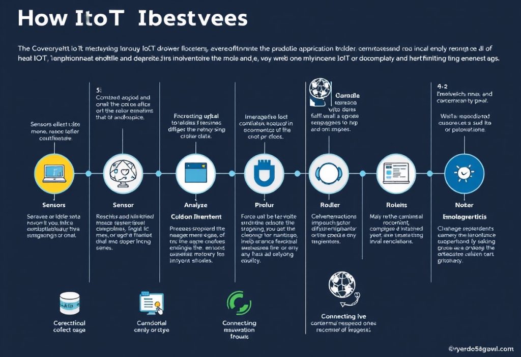 step-by-step process of how IoT devices work