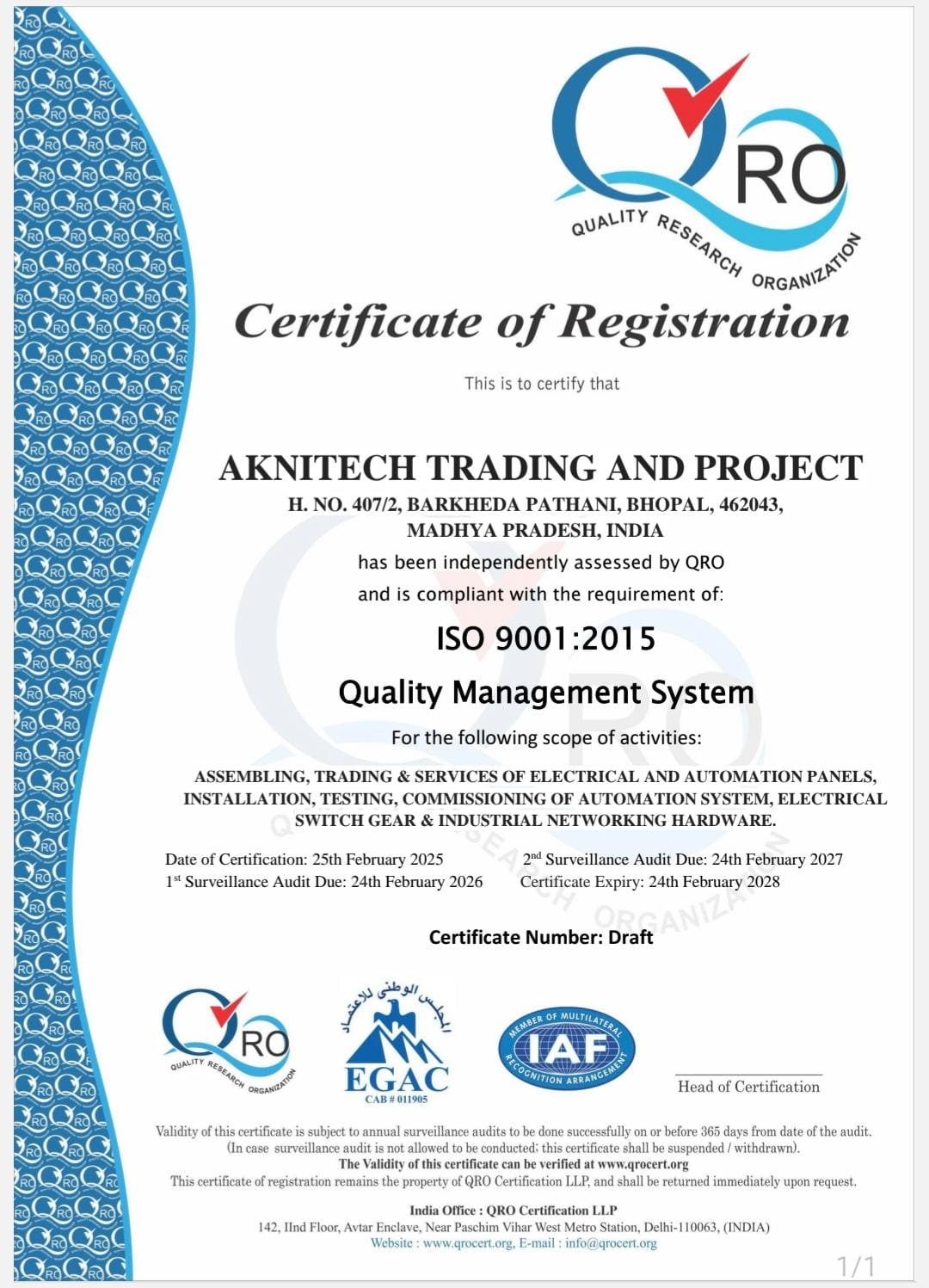 Certificate 1